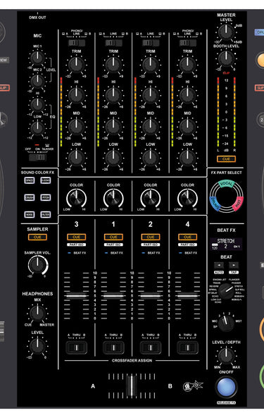 Pioneer DJ DDJ FLX10 MIXER Skin Black